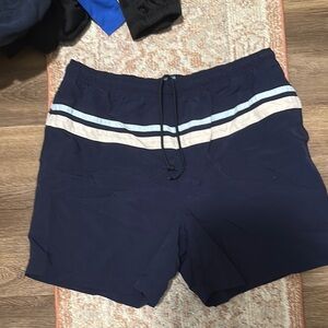 Breakwater Bay Men's Swim Trunks - Navy and White